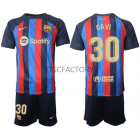 Camisolas de futebol FC Barcelona Gavi 30 Criança Equipamento Principal 2022/23 Manga Curta